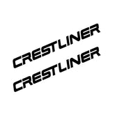 Two 'Crestliner' logos on a white background